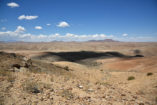 View from the Carp Cliff to the gorges of Kuiseb. To the left on the horizon is the Gamsberg, to the right the Rotstock