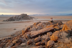 Bestes Fotolicht bietet sich auf den Felskuppen