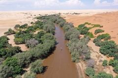 Der stark fließende Kuiseb in 2022