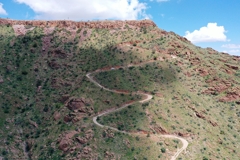Toyota climbing on top of Gamsberg