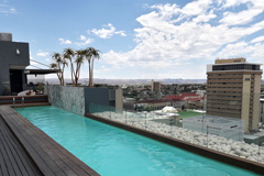 Blick von der Dachterrasse des Hilton Hotel über Windhoek