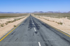 The C13 road towards Aus is a seemingly endless, long straight stretch