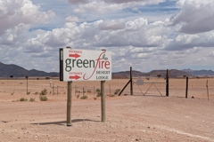This is the way to the Greenfire Desert Lodge