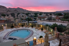 View from the lodge restaurant towards the sunset in the west