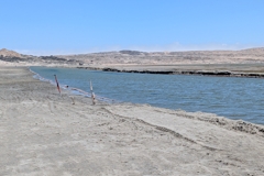 Speed records in surfing are repeatedly set in this shallow channel, which is protected from waves