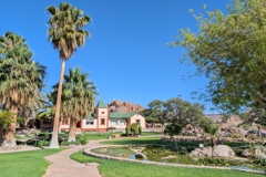 The Canyon Lodge in the bright morning light