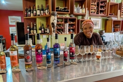 Local gin is produced behind the Naute Dam