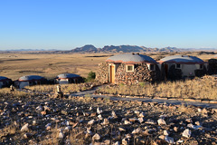 The lodge blends into the landscape
