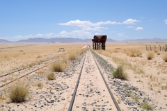 Railway track in Garub connecting Aus with Lüderitz