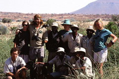 Group photo with game guards and me near Poachers Camp in Damaraland (1998)